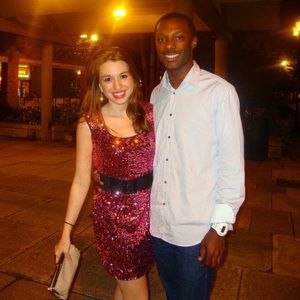 Bloomingdale’s Aqua Pink Sequin Dress